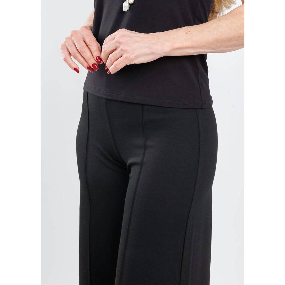 NEW RIPLEY RADER ponte knit wide leg pants in black - Picture 4 of 5